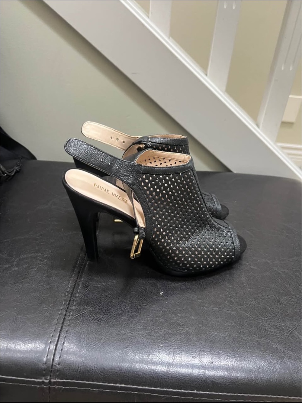 Nine west open toe heels